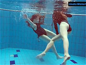 2 super hot teens underwater