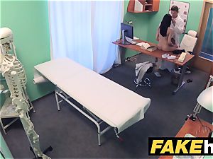 fake hospital Doctors boner stretches scorching Portuguese babe