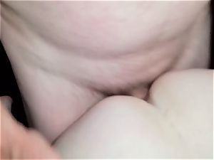unexperienced babe takes two penises