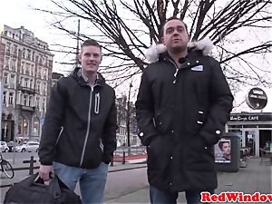 ginormous Amsterdam prostitute cockriding tourist